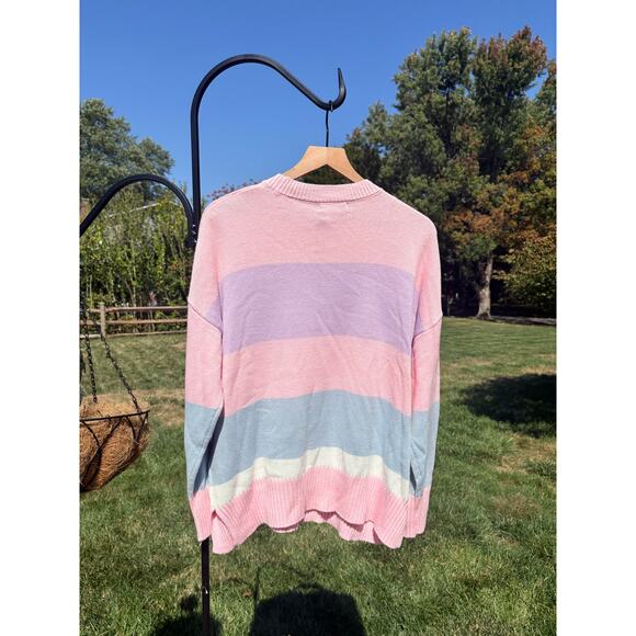 Sincerely Jules Pink Ski Sweater Size Small Winter Crewneck Pullover - Picture 4 of 7
